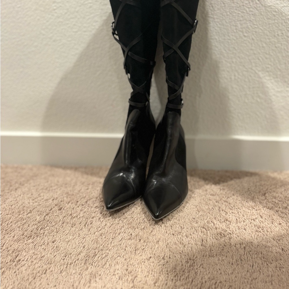 Via Spiga Black Heeled Boots
